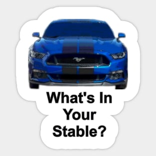 What's in your stable? (blue) Sticker